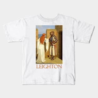 The Shadow by Edmund Leighton Kids T-Shirt